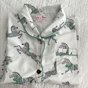 Sant and Abol 100% Cotton Holiday Zebra Pajamas